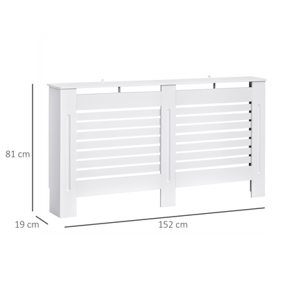 MDF Radiator Cover, 152 cm L-White