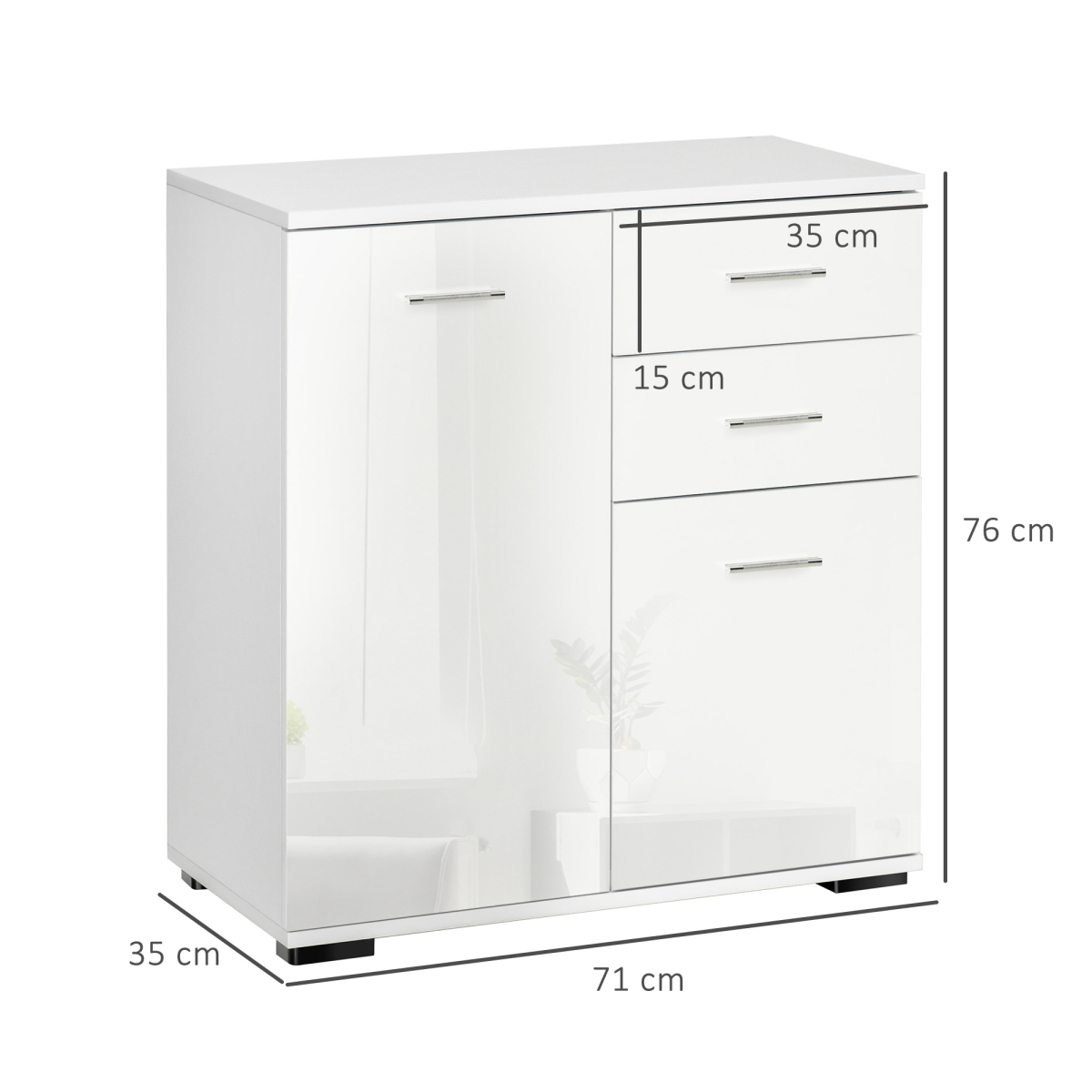 Shoe Cabinet Storage Cupboard 2-Tier Wood Tipping Bucket Modern Hall