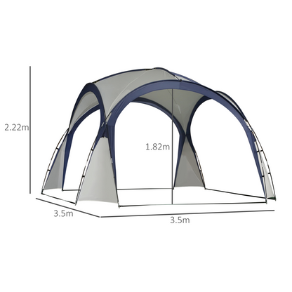 Outdoor Gazebo Event Dome Shelter Party Tent for Garden Outsunny