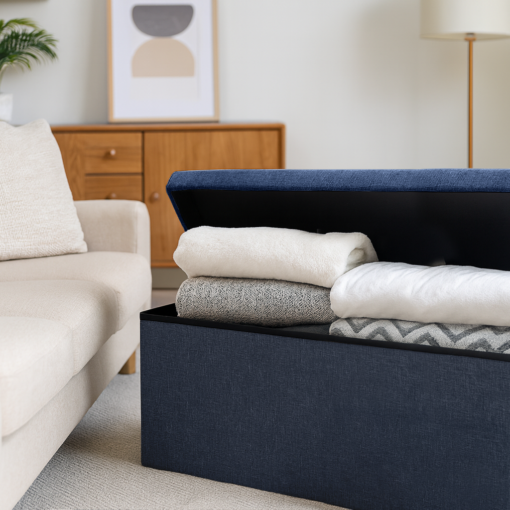 Foldable Storage Ottoman - 111 x 37 x 39cm