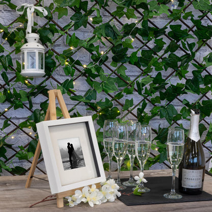 12pc Black Square Slate Placemats & Coasters Set