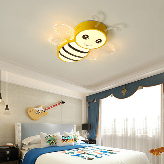 Children's Bee Bedroom Led Ceiling Lamp