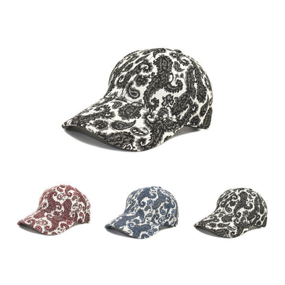 Spring And Summer Men And Women Baseball Cap Paisley Pattern Printed Baseball Cap