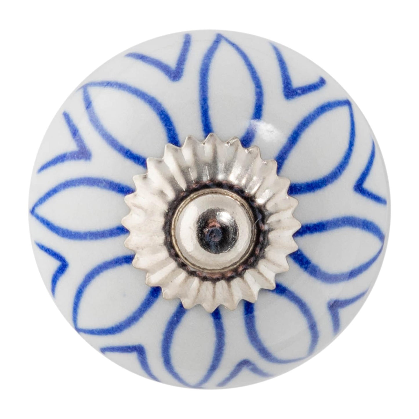 Round Geometric Ceramic Cabinet Knob