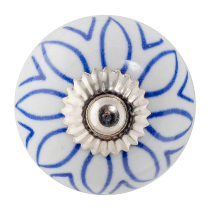 Round Geometric Ceramic Cabinet Knob