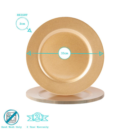 18pc Metallic Charger Plates Set