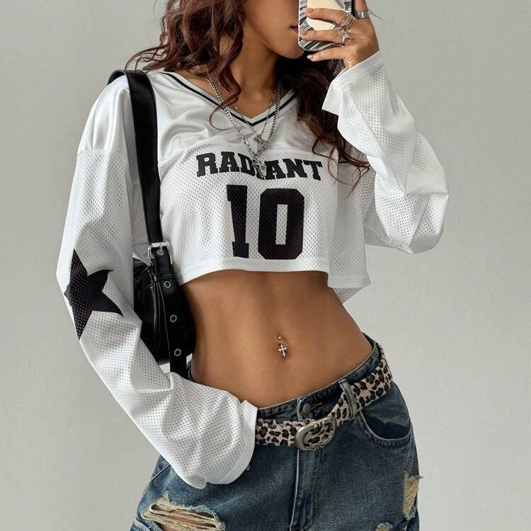 Digital Sportswear Women's Short-style Long-sleeve Top