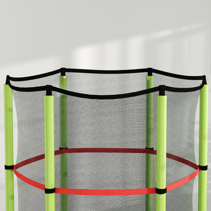HOMCOM Kids Trampoline, with Enclosure Net, Steel Frame, for Ages 3-6 Years - Green