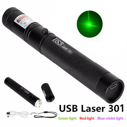 Portable Rechargeable High - Brightness Red/Green/Violet Laser Pointer, 60825 - 1, 532nm/650nm/405nm ，