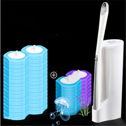 Premium Disposable Toilet Brush Set | Hygienic Deep-Clean System with Replaceable Heads