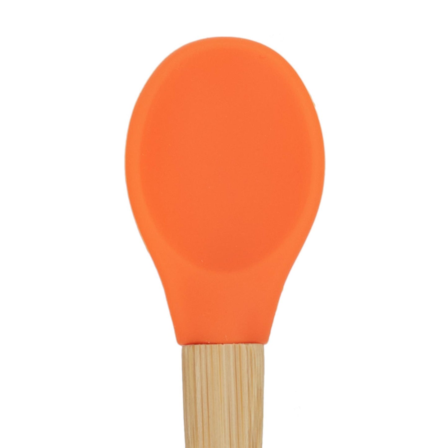 Soft Tip Bamboo Spoon - Silicone Tip