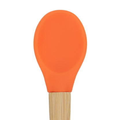 Soft Tip Bamboo Spoon - Silicone Tip
