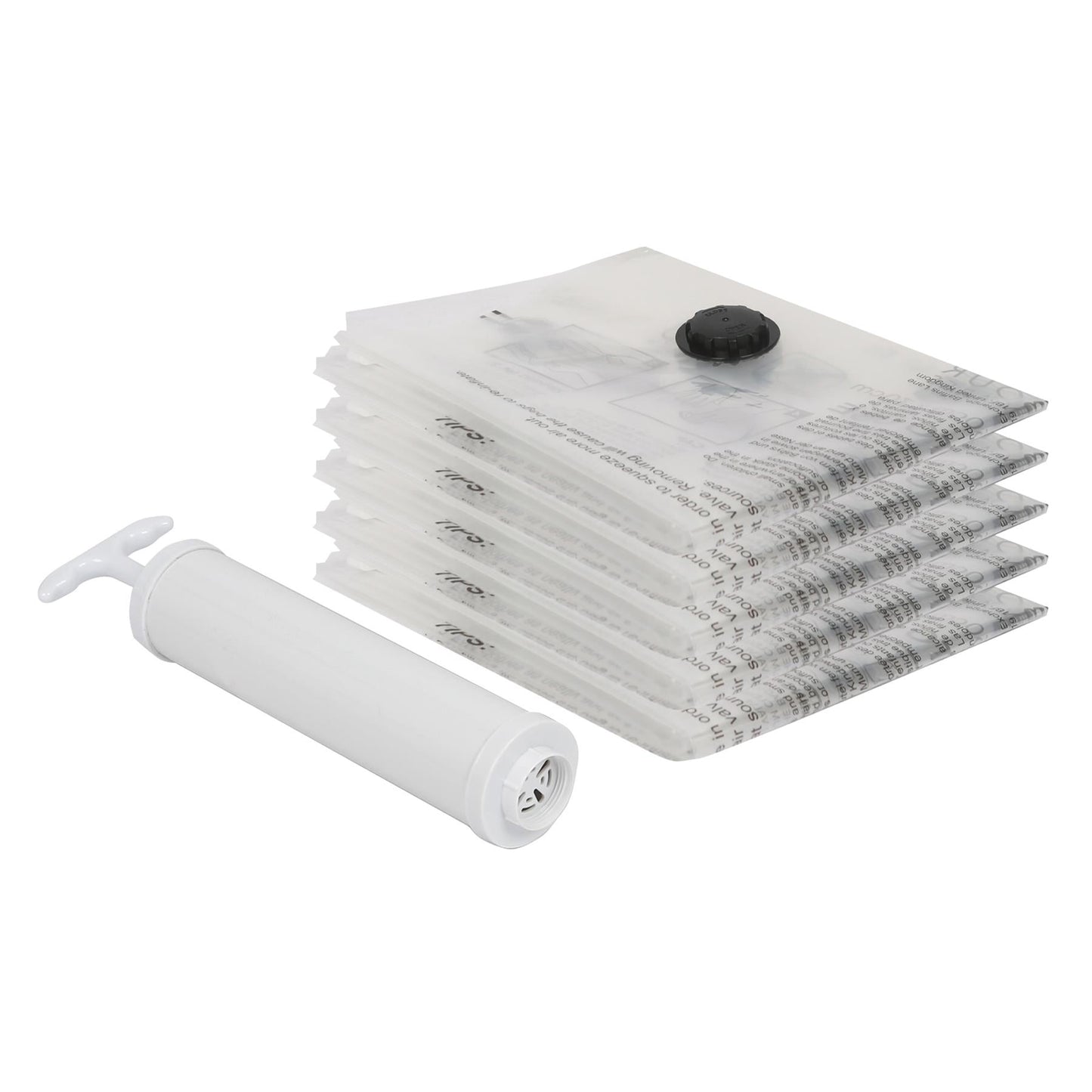 Vacuum Storage Bags with Hand Pump - Medium (50 x 70cm) - White - Pack of 5