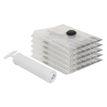 Vacuum Storage Bags with Hand Pump - Medium (50 x 70cm) - White - Pack of 5