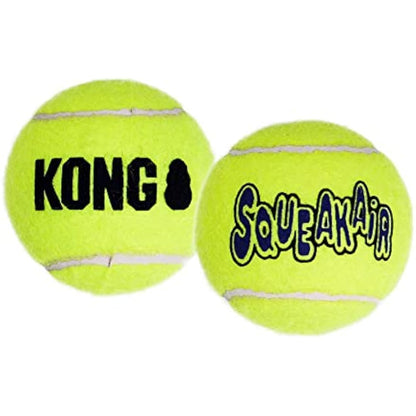 KONG - Toy Premium Squeak Tennis Balls, Gentle on Teeth - For Medium Dogs (6 Pack)