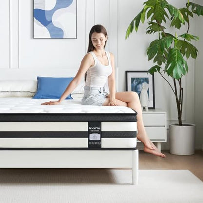 Inofia Single Mattress Memory Foam 3FT, 11 Inch Hybrid Sprung Mattress with Fire Resistant, Responsive Zoned Support & Motion Isolated,100 Night Home Trial, Luxe Collection