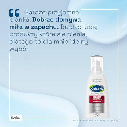 CETAPHIL PRO Redness Control Facial Cleansing Foam 236ml for Rosacea and Redness Prone Skin Non-Comedogenic