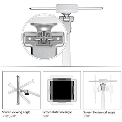 Thingy Club Adjustable Aluminium Universal Single Arm Laptop/Tablet Stand Desk Mount Bracket for 10"-15.6" Laptop with Adjustibility (Tilt ±15°|Swivel 180°|Rotate 360°)