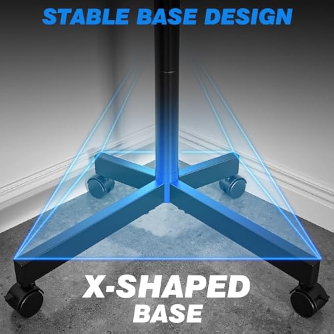 RFIVER Mobile TV Stand on wheels for 27-60 Inch TVs, Tilt Height Adjustable Rolling TV Trolley with Bracket Mount max VESA 400x400mm max 40kgs