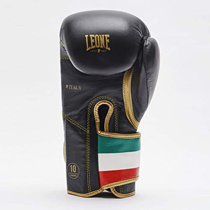 LEONE 1947, Boxing Gloves, Unisex Adult, Black, 10 OZ, GN039