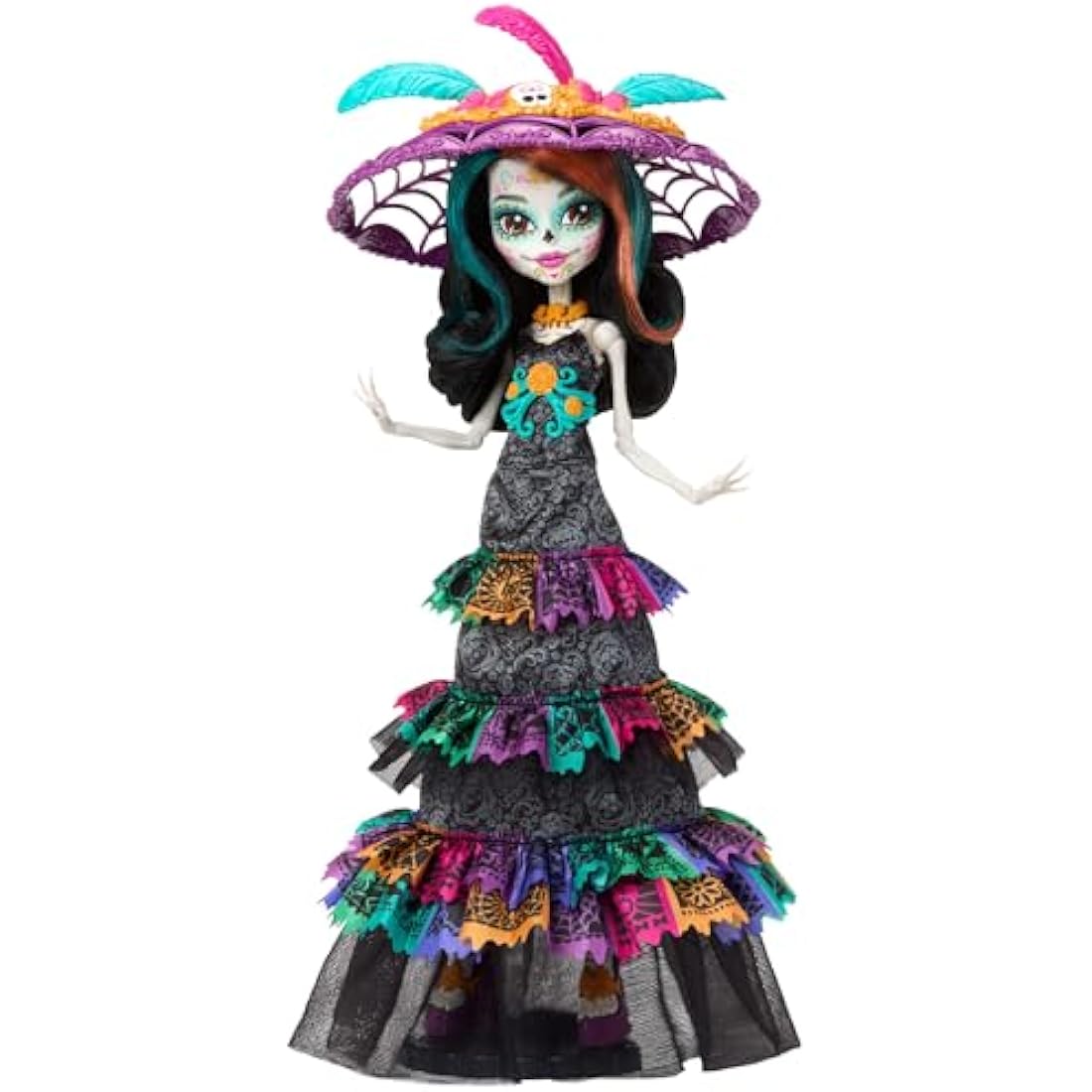 Monster High Doll, Skelita Calaveras Día De Muertos 2024 Howliday Collectible with La Catrina Hat, Papel Picado Dress, and Displayable Packaging, HXH99