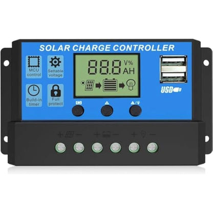 100W Solar Panel 12V Battery Chager + 20A PWM Charge Controller + Extension Cables+ Z Mounting Brackets…
