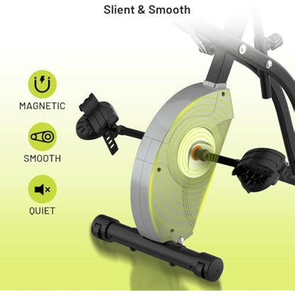 ATIVAFIT Folding Exercise Bike 8 Levels Resistance F-Bike with Heart Rate Sensor + Phone Holder