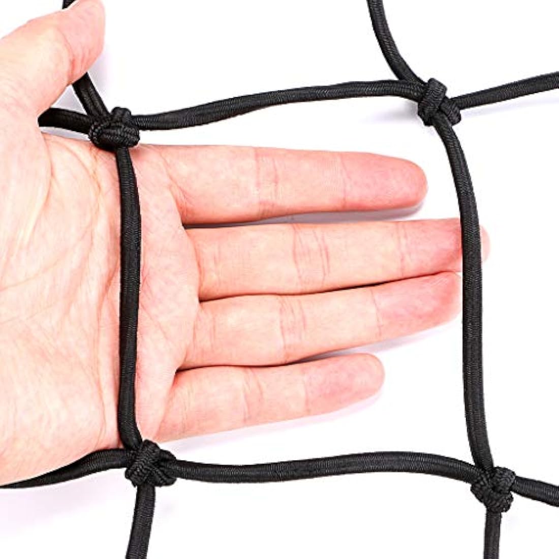 BTSKY 120x182cm to 244x366cm Heavy Duty Bungee Cargo Net with 16 Metal D Clip Carabiners and Tote - Large Capacity Roof Car Trunk Mesh, Travel Luggage Rack Elasticity Roof Luggage Carrier