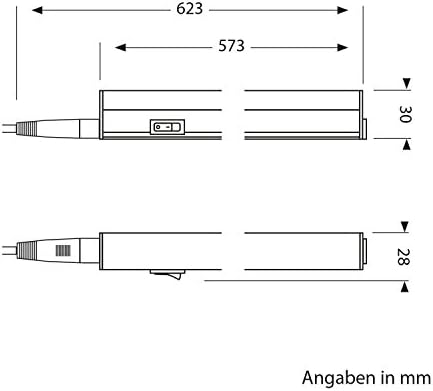 Parlat LED Under-Cabinet luminaires Rigel, Each 57.3cm, Each 790lm, Warm-White, Set of 3, BS