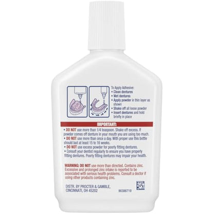 Fixodent Extra Hold Denture Adhesive Powder 2.7 Oz (Pack of 4)