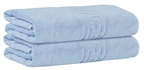 Indus Textiles Bath Sheets Large x 2-100% Egyptian Ring Spun Cotton Highly Absorbent and Soft - Sky Blue