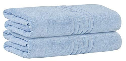 Indus Textiles Bath Sheets Large x 2-100% Egyptian Ring Spun Cotton Highly Absorbent and Soft - Sky Blue