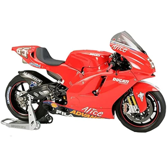 TAMIYA 300014101 Ducati Vehicle 300014101-1:12 Desmosedici No. 65 MotoGP'03, Faithful Replica, Plastic Kit, Crafts, Model Kit, Assembly, Unpainted, Multi-Coloured