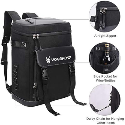 Vogshow 30L Cooler Bag Picnic Backpack Large Capacity Waterproof Cool Bag Rucksack Leakproof Insulated Backpack Cooler for Camping, Party, BBQ, Family Outdoor, Shopping, Beach, Fishing