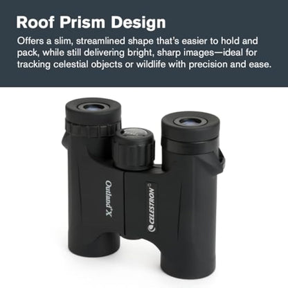 Celestron 71341 10 x 25 Outland X Binocular, Black
