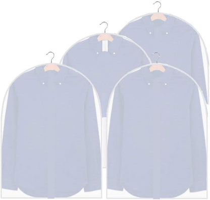 Amoyie Clear Clothes Covers, Pack of 4, Dust Cover, Garment Bags No Zip