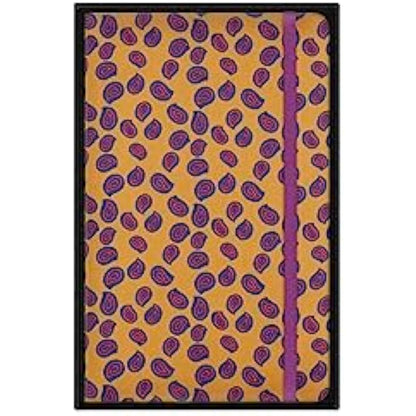 Moleskine Silk Notebook, Hard Cover with Italian Silk from Mantero, with Ruled Pages and Elastic Closure, with Gift Box, Size Large 21x13cm, Colour Yellow