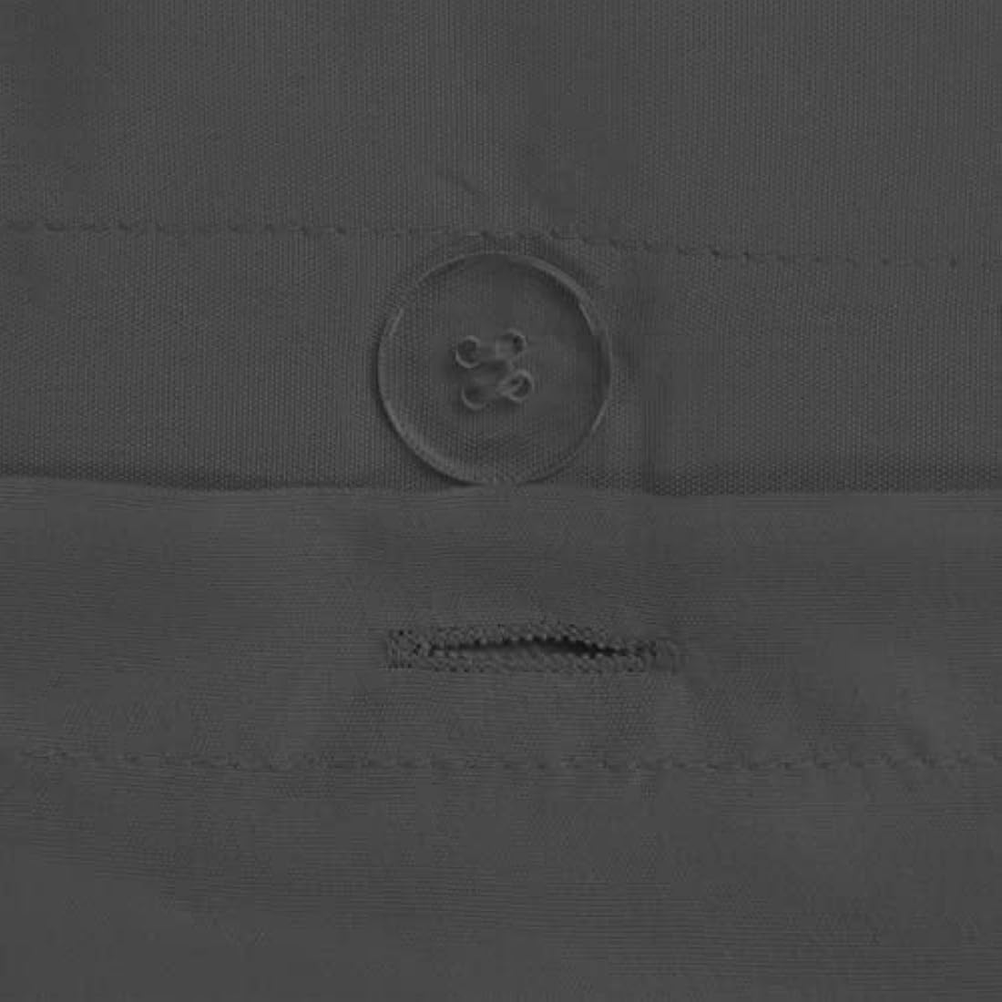 Sleepdown Velvet Cuff Charcoal Grey Panel Band Luxury Soft Cosy Duvet Cover Quilt Bedding Set with Pillowcases - King (220cm x 230cm)