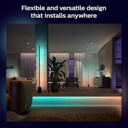 Philips Hue Gradient Light Strip 2m. for Syncing with Entertainment, Media and Music. with Bluetooth. Works with Alexa, Google Assistant and Apple Homekit., White
