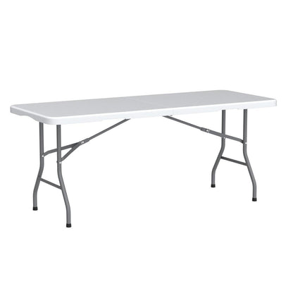 BuildRapido 6ft Folding Heavy Duty Trestle for Outdoor BBQ Picnic Party Garden Tables, White, 180 x 70 x 74 cm, BRF001