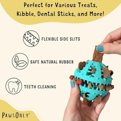 PawsOnly | Interactive Dog Treat Toy for Boredom & Enrichment | Mental Stimulation & Anxiety Relief | Puzzle Feeder | Puppy Brain Training & Entertainment | Keep Them Busy (Small, ORANGE)