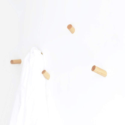 anaan One-Tenth Wooden Coat Hooks Wall Coat Rack, Beech, Set L/M/S