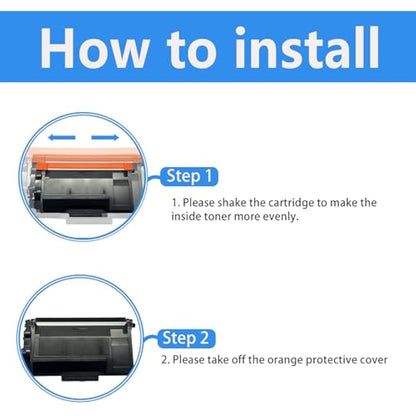 LCL Compatible Toner Cartridge TN3480 TN3430 TN-3480 TN-3430 8000 pages DR3400 DR-3400 Drum (3Pack 2 Black+1Drum) Replacement for Brother HL-L5000D HL-L5100DN HL-L5200DW HL-L5200DWT HL-L6200DW