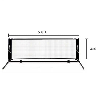 Aoneky 10ft/ 18ft Mini Tennis Net Set, Metal Frame Stand and Strong Nylon Net - 6 Feet Portable PikckleBall Paddle Tennis Badminton Net for Garden