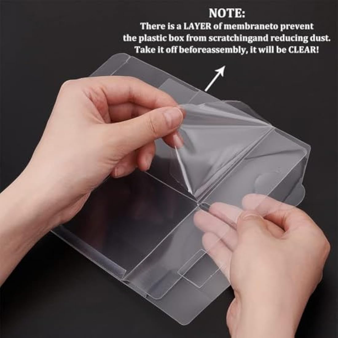 BENECREAT 20PCS Clear Party Favour Boxes 8x8x8cm Square PET Gift Boxes with Protective Film for Wedding Souvenir