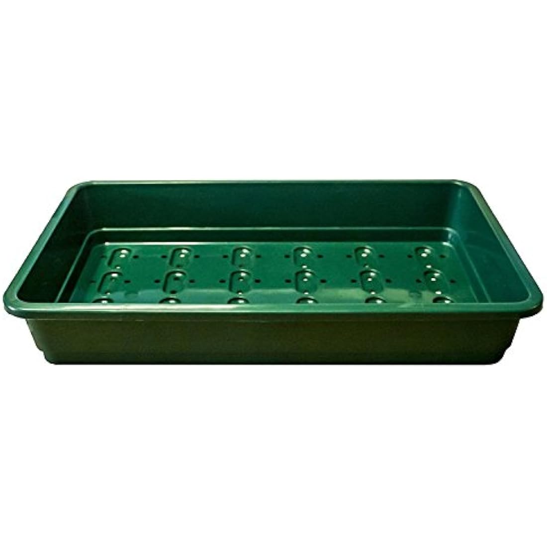 Britten & James Professional Standard Seed Tray Green with Holes [Pack of 10] 37.5 x 23cm/15 x 9. Heavy duty trays made from extra thick plastic with efficient drainage holes