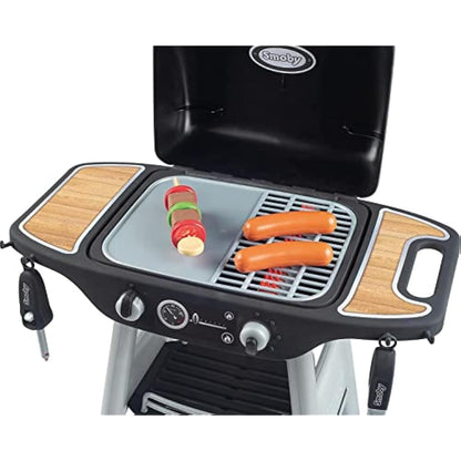 Smoby - BBQ Grill - Barbecue pour enfant - 18 accessoires - Fonctions flammes rétractables et boutons sonores - Fabriqué en France