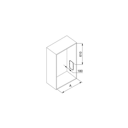 Emuca - Pull down hanging rail for wardrobe, pull down wardrobe rail lift, adjustable width 600-830mm, titanium colour