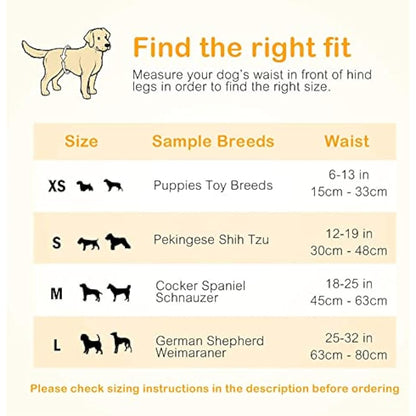 Dono Dog Nappies Male, Dog Belly Bands with Wetness Indicator, Disposable Male Wraps, Super Absorbent and Leak-proof, Puppy Nappies for Incontinence, Marking Issues, Traveling (6XS -84count)