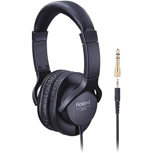 Roland RH-5, Over-Ear , Closed-Back Monitor Headphones , High-Quality Performance , For Everyday Music Making & Audio Playback , Balanced Tone , Comfortable & Lightweight , Conversion Plug Included